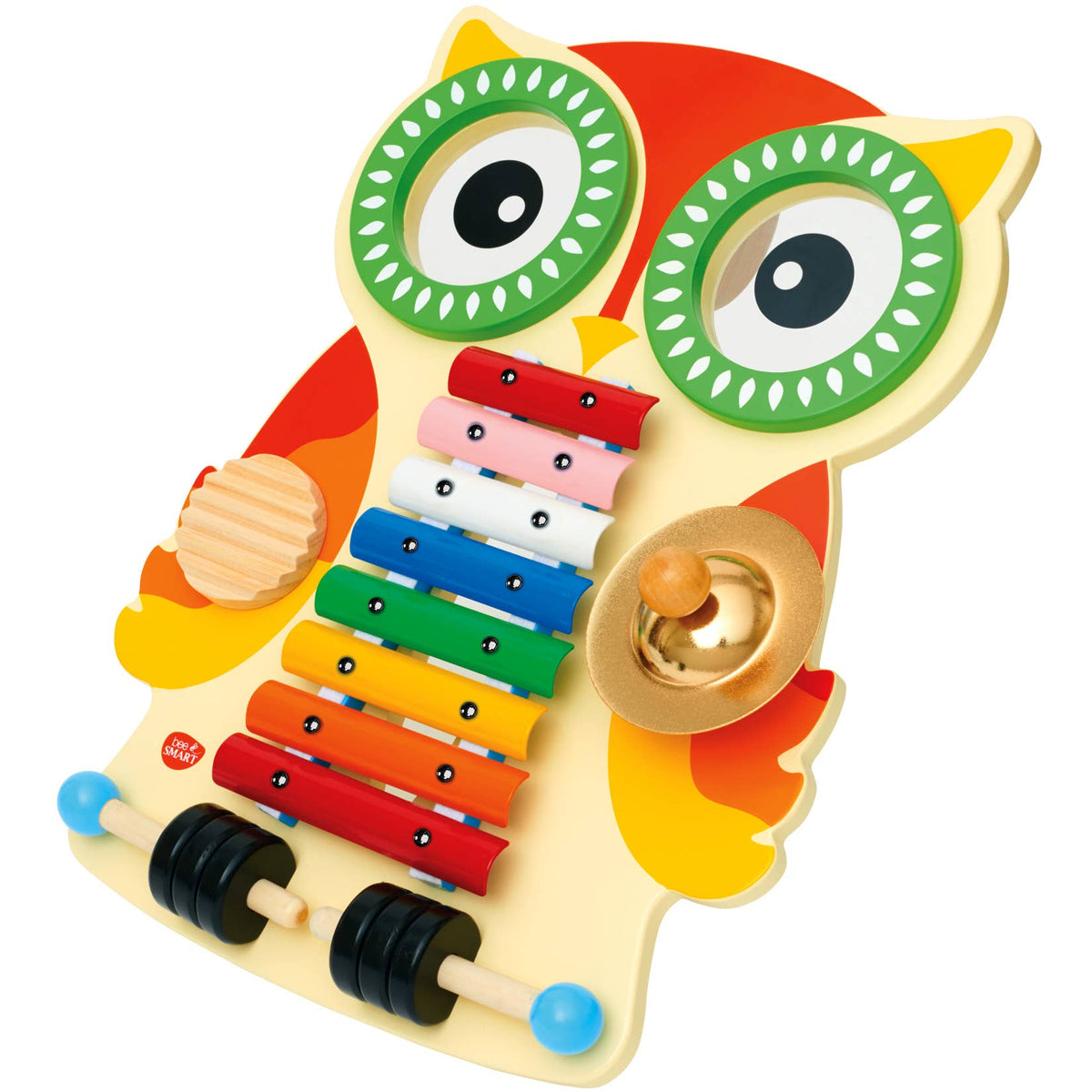 WOODEN OWL MUSICAL SET