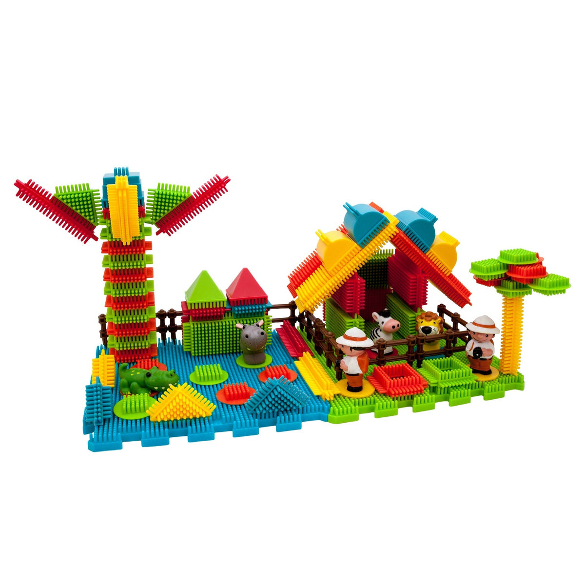 PicassoTiles - 100 Piece BristleLock Building Block Set